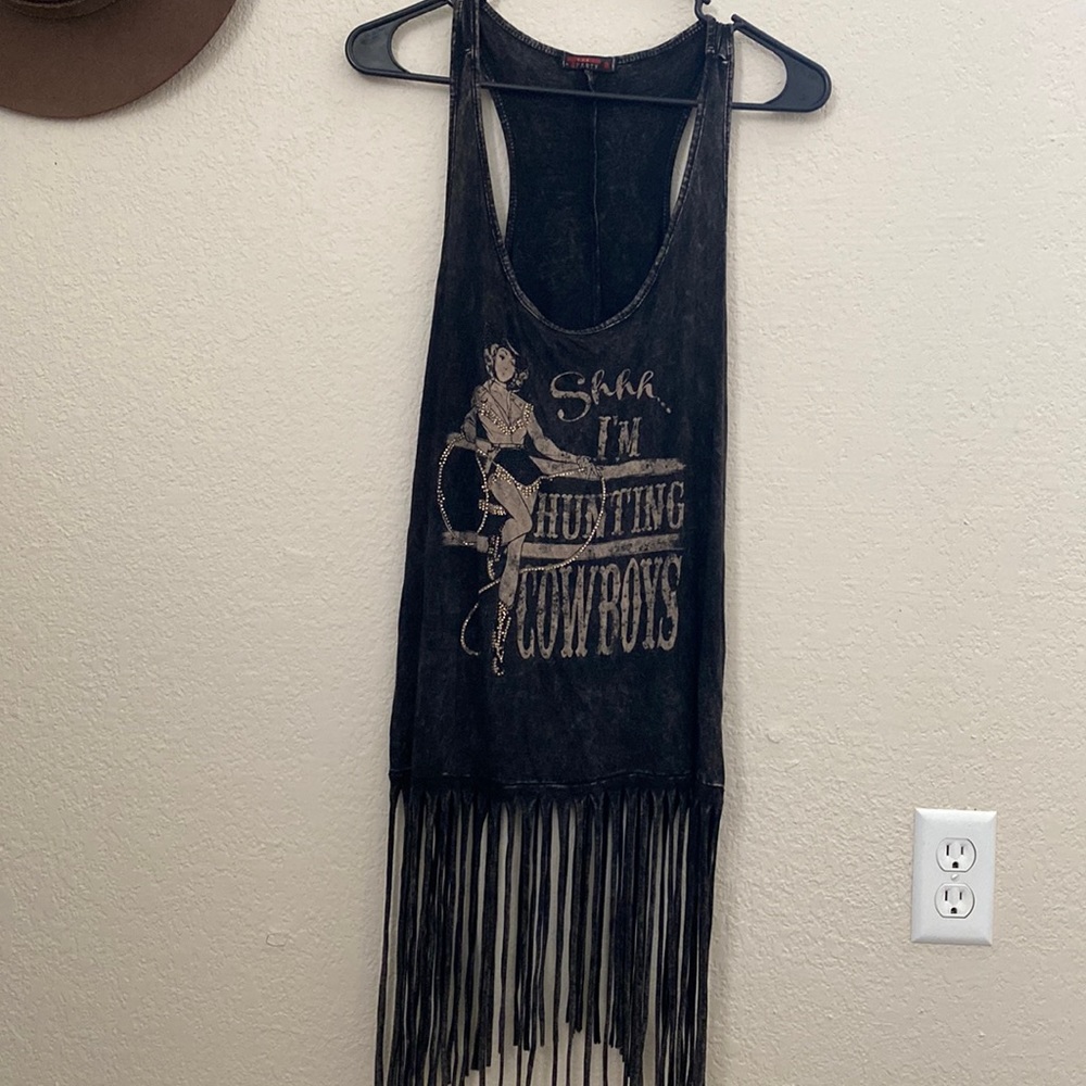 Cute country concert tank “Shhh I’m Hunting Cowboys”